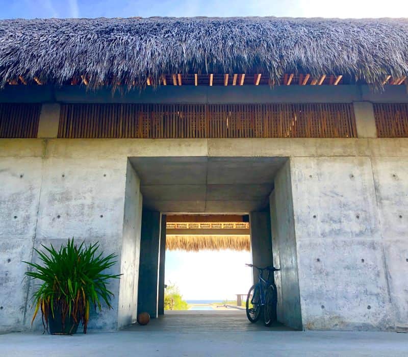 entrance to a beach house (casa wabi, puerto escondido mexico)