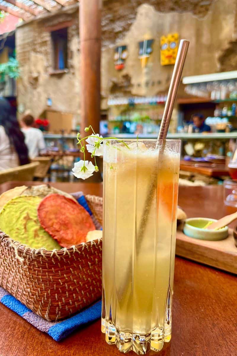 mezcal cocktail at Los Danzantes, one of the best restaurants in Oaxaca City, Oaxaca