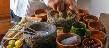 chef preparing Mexican spices